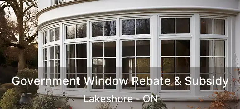  Government Window Rebate & Subsidy Lakeshore - ON