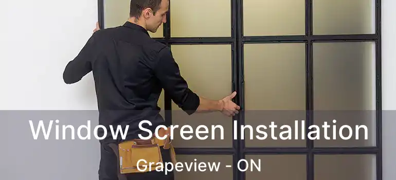  Window Screen Installation Grapeview - ON